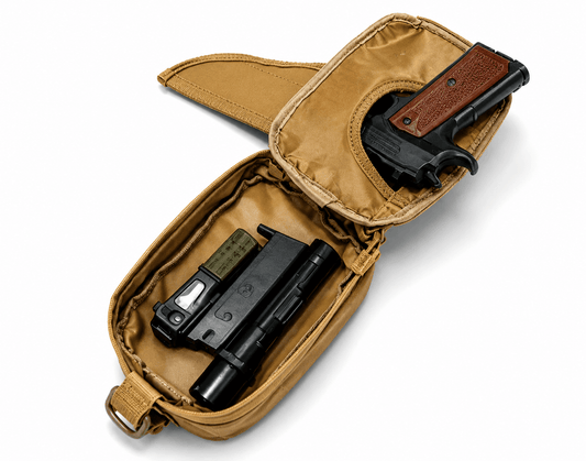 Geantă tactică de șold BlackAirsoft Surprise cu compartiment pentru transport ascuns al pistolului (CCW)