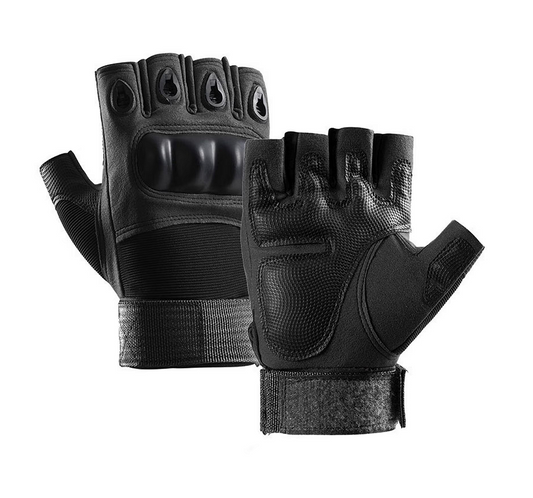 Mănuși tactice fără degete, cu protecții