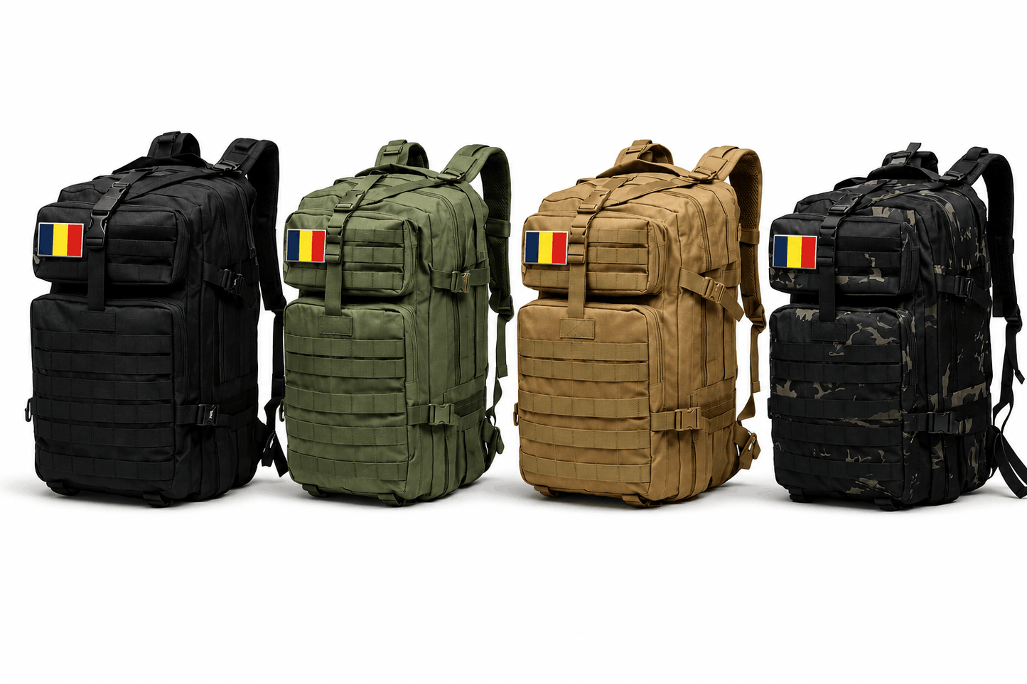 Rucsac tactic 45L, velcro cu steag SUA 900D