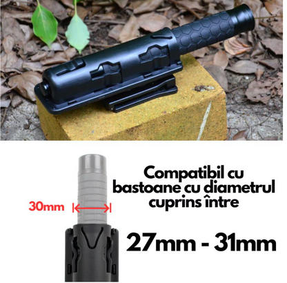 Toc de polițist din polimer pentru baston telescopic BlackAirsoft BASTHO - rotire la 360°