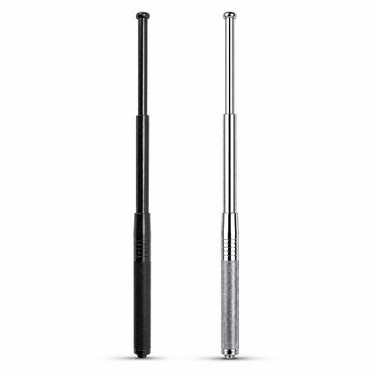 Baston telescopic de oțel Black Airsoft DEFENDER 50cm cu toc de piele
