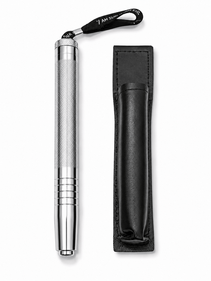 Baston telescopic de oțel Black Airsoft DEFENDER 50cm cu toc de piele