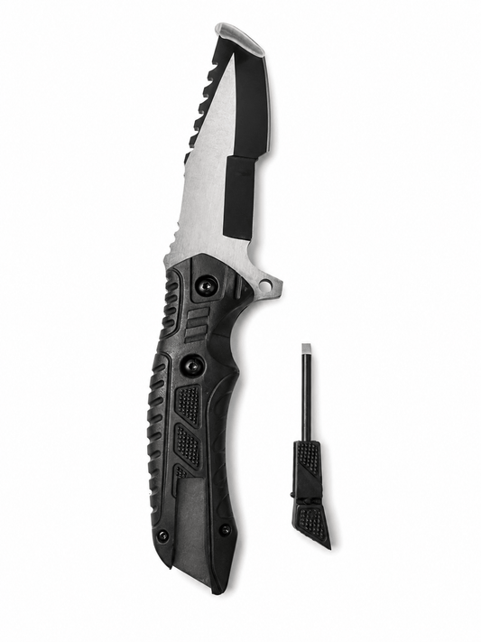 Cuțit cu amnar și fluier BlackAirsoft Survival