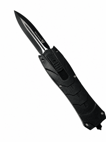 Cuțit automat Black Airsoft Inferno OTF cu lamă retractabilă