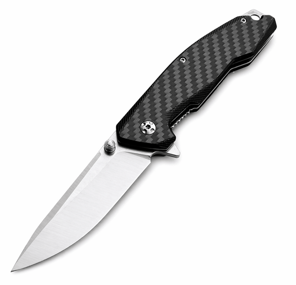 Briceag Black Airsoft cu mâner din carbon