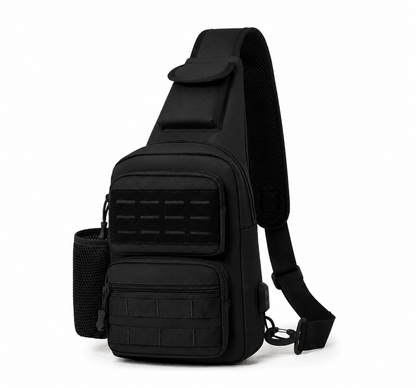 Geantă tactică crossbody neagră Airsoft Tactical Sling Bag