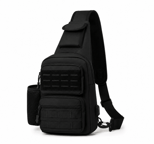 Geantă tactică crossbody neagră Airsoft Tactical Sling Bag