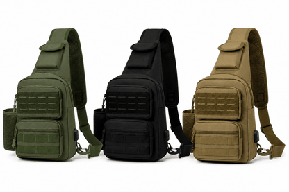 Geantă tactică crossbody neagră Airsoft Tactical Sling Bag