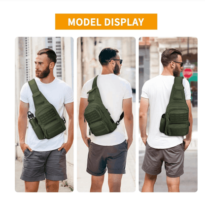 Geantă tactică crossbody neagră Airsoft Tactical Sling Bag