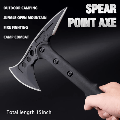 Topor tactic de camping Spear Point Axe 15 inch cu husă