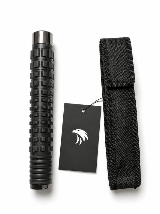 Baston telescopic din oțel Black Airsoft TITAN 52cm cu husă - Crom