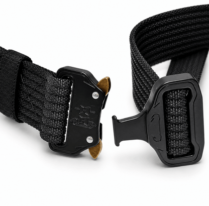 Curea tactică BlackAirsoft Cobra cu cataramă metalică și închidere rapidă - 125 cm