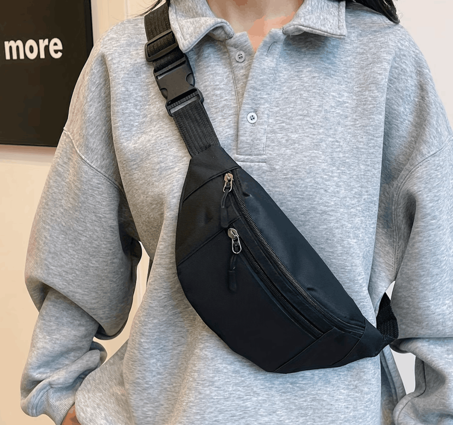 Geantă de talie și umăr BlackAirsoft Dual Zip