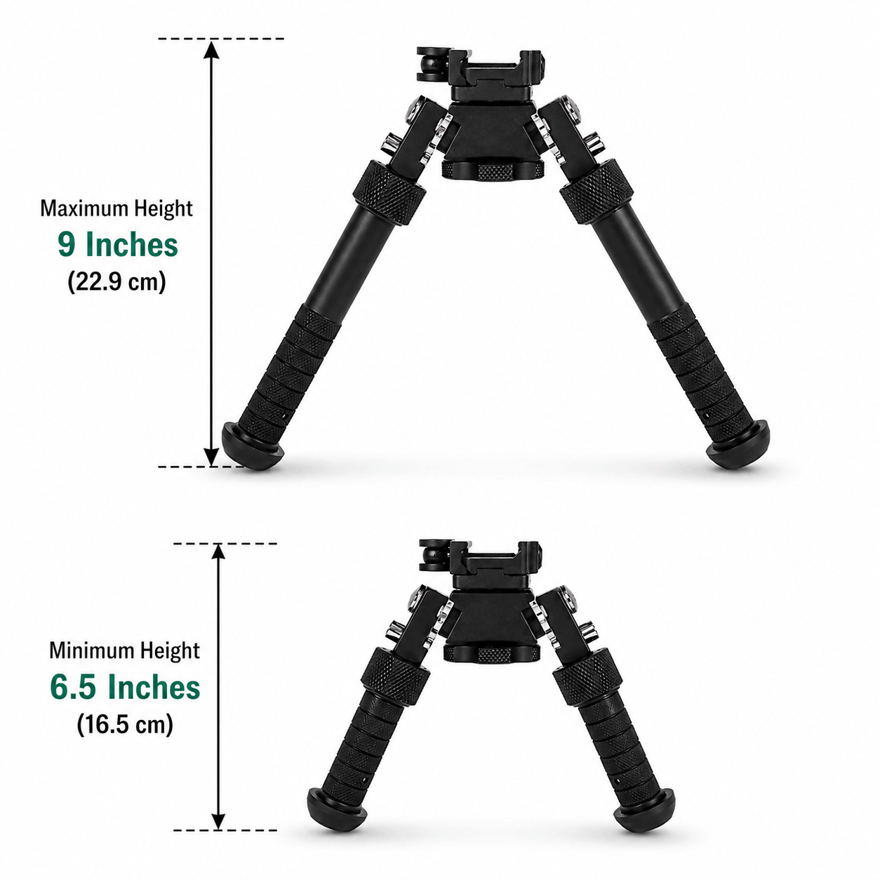 Bipod tactic BlackAirsoft EagleForce 16,5–22,9 cm pentru KeyMod și Picatinny
