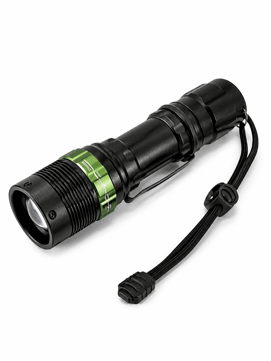 Lanternă tactică LED BlackAirsoft GREENFORGE cu Zoom, baterie Li-ion