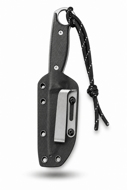 Cuțit tactic compact BlackAirsoft HUNTER MINI D2 cu teacă KYDEX și mâner G10