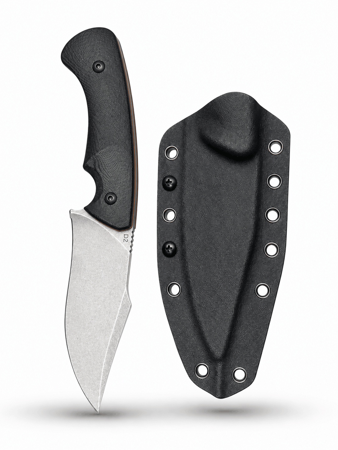 Cuțit tactic BlackAirsoft HUNTER D2 cu teacă KYDEX și mâner G10 – 24 cm