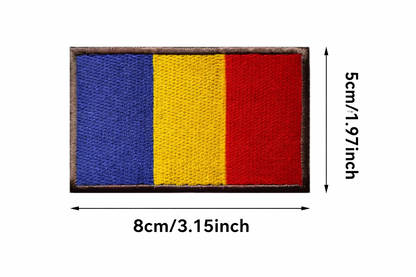 Emblemă brodată, velcro 5x8 cm - steagul României