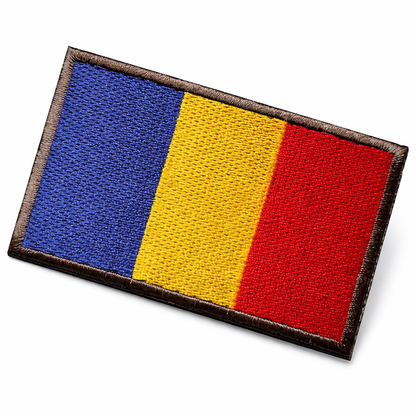 Emblemă brodată, velcro 5x8 cm - steagul României