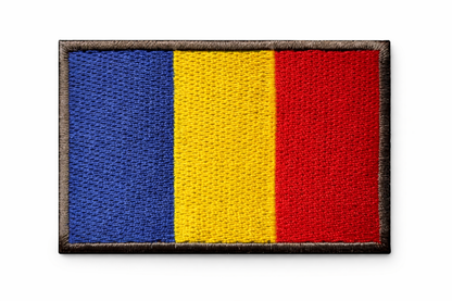Emblemă brodată, velcro 5x8 cm - steagul României