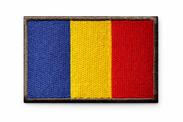 Emblemă brodată, velcro 5x8 cm - steagul României