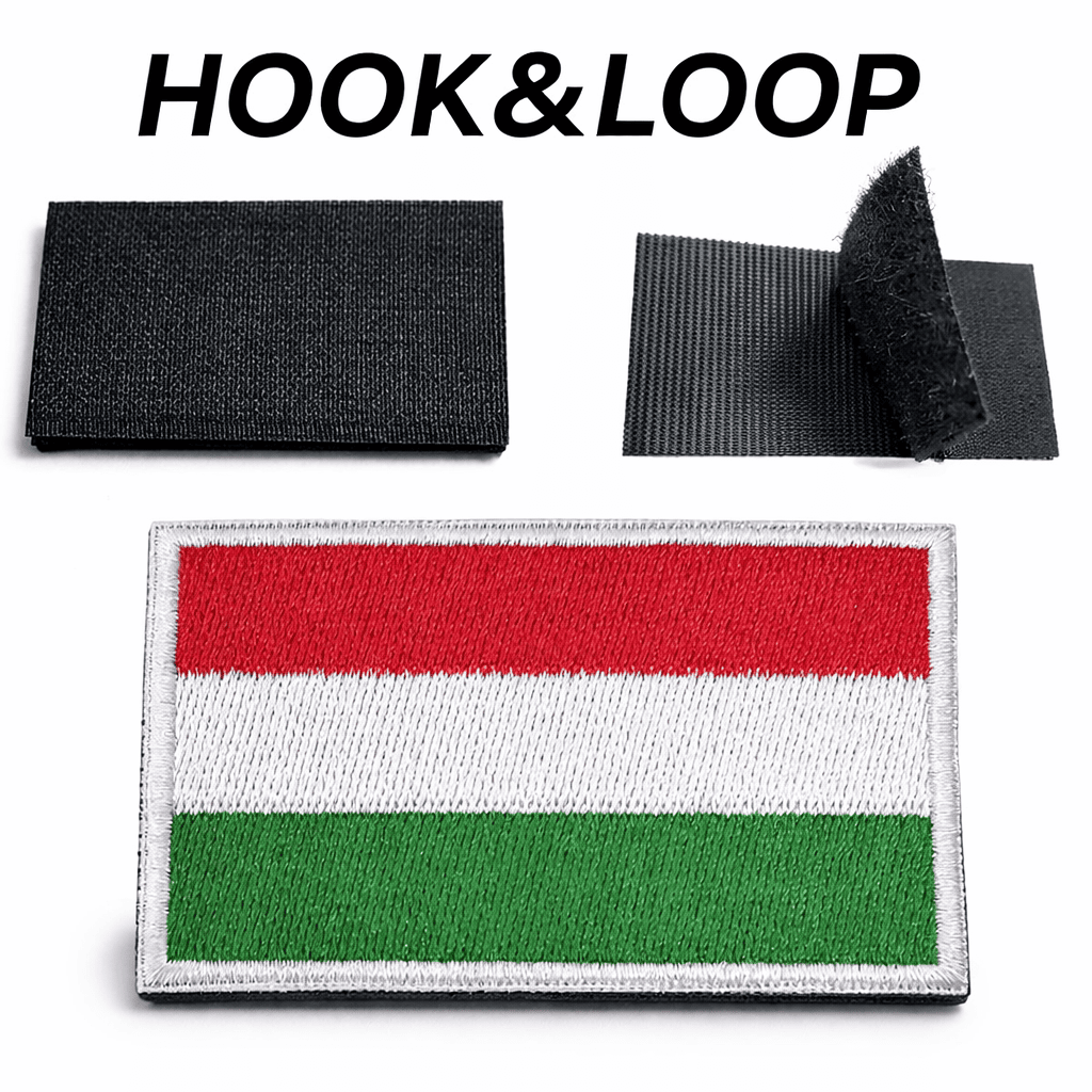 Plasture brodat velcro 5x8 cm - drapel ungar