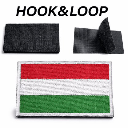Plasture brodat velcro 5x8 cm - drapel ungar