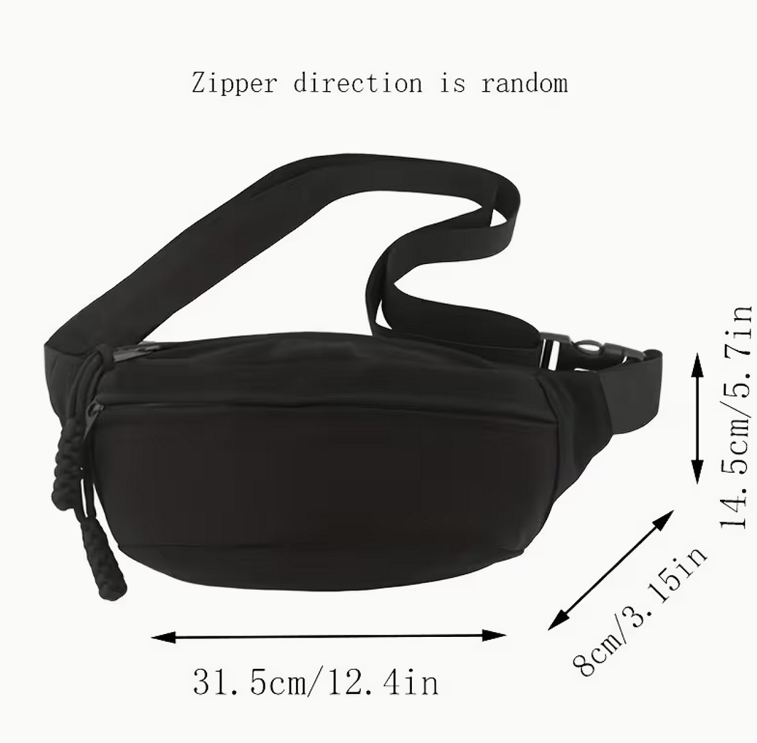 Geantă de talie cu fermoar discret EDC – geantă minimalistă everyday carry