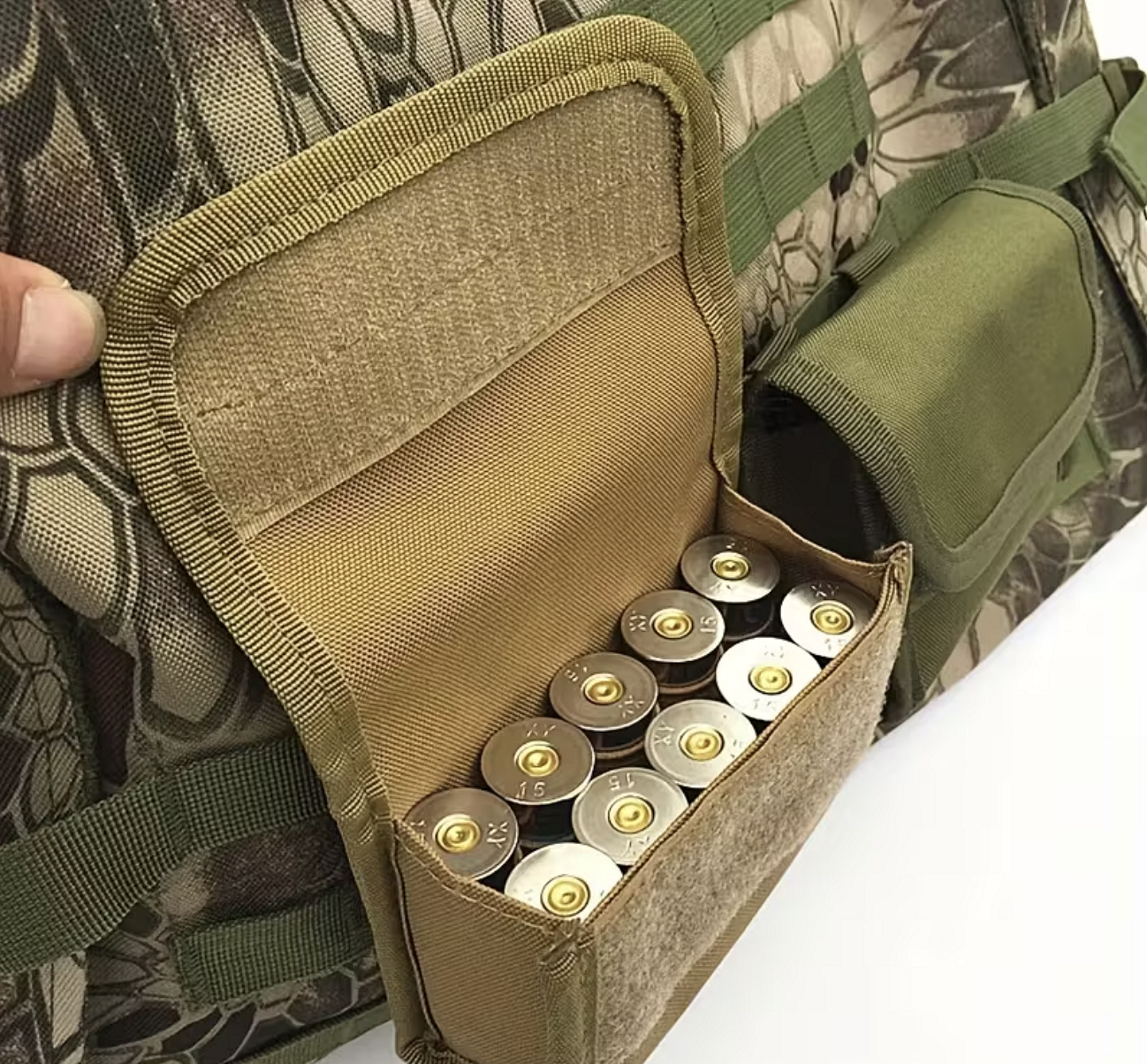 Husă pentru cartușe de 12g cu 10 sloturi, cu sistem MOLLE