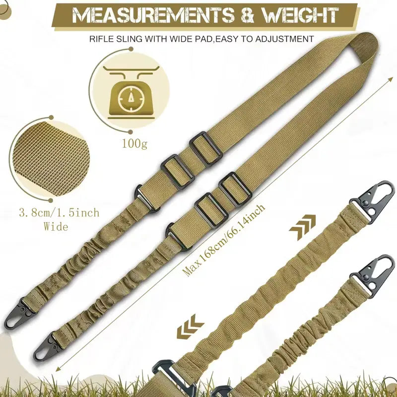 Curea în două puncte pentru armă cu țeavă lungă