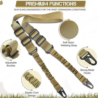 Curea în două puncte pentru armă cu țeavă lungă