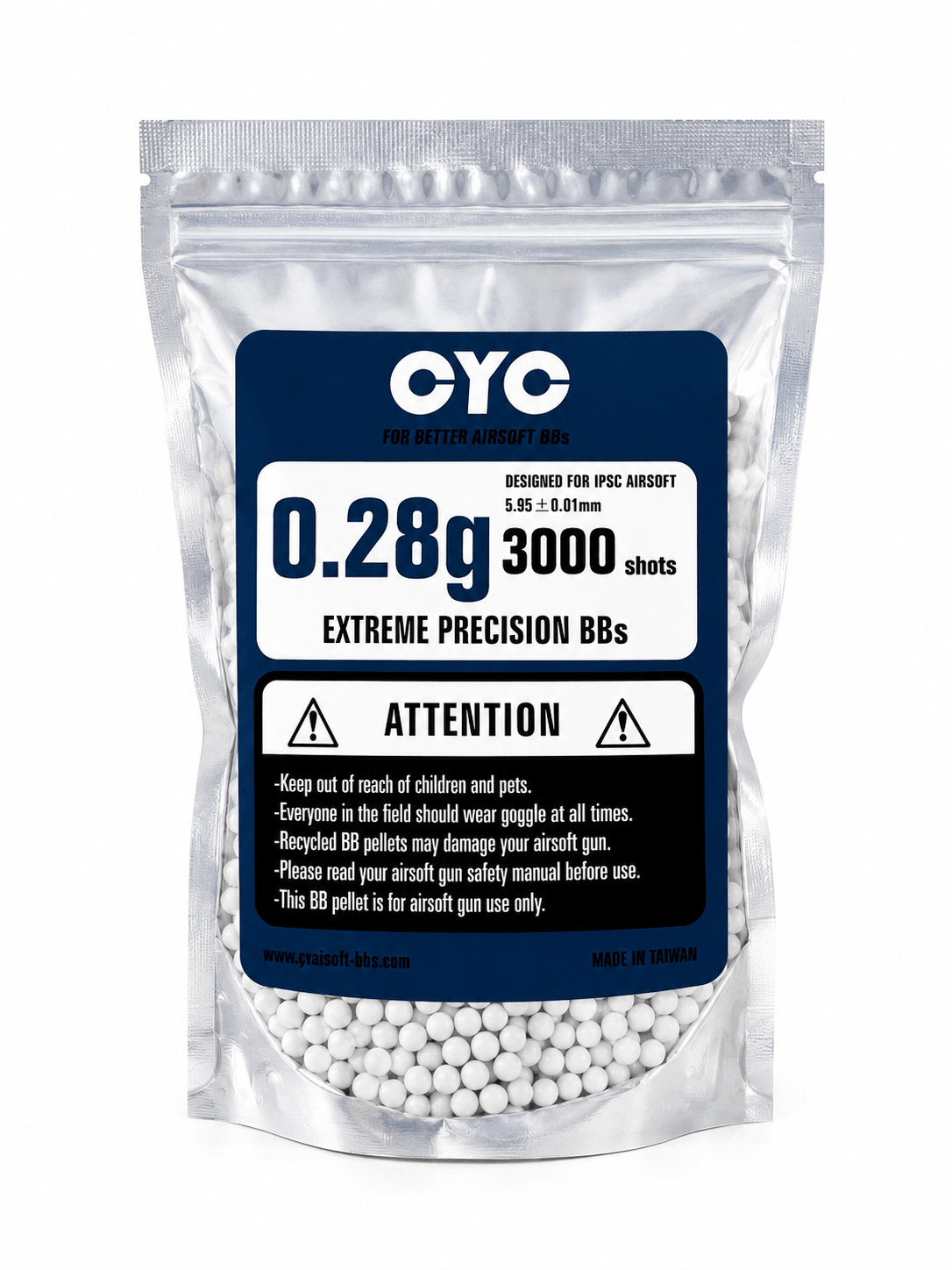 Bile airsoft CYC 0.28g Precision BBs 3000 bucăți