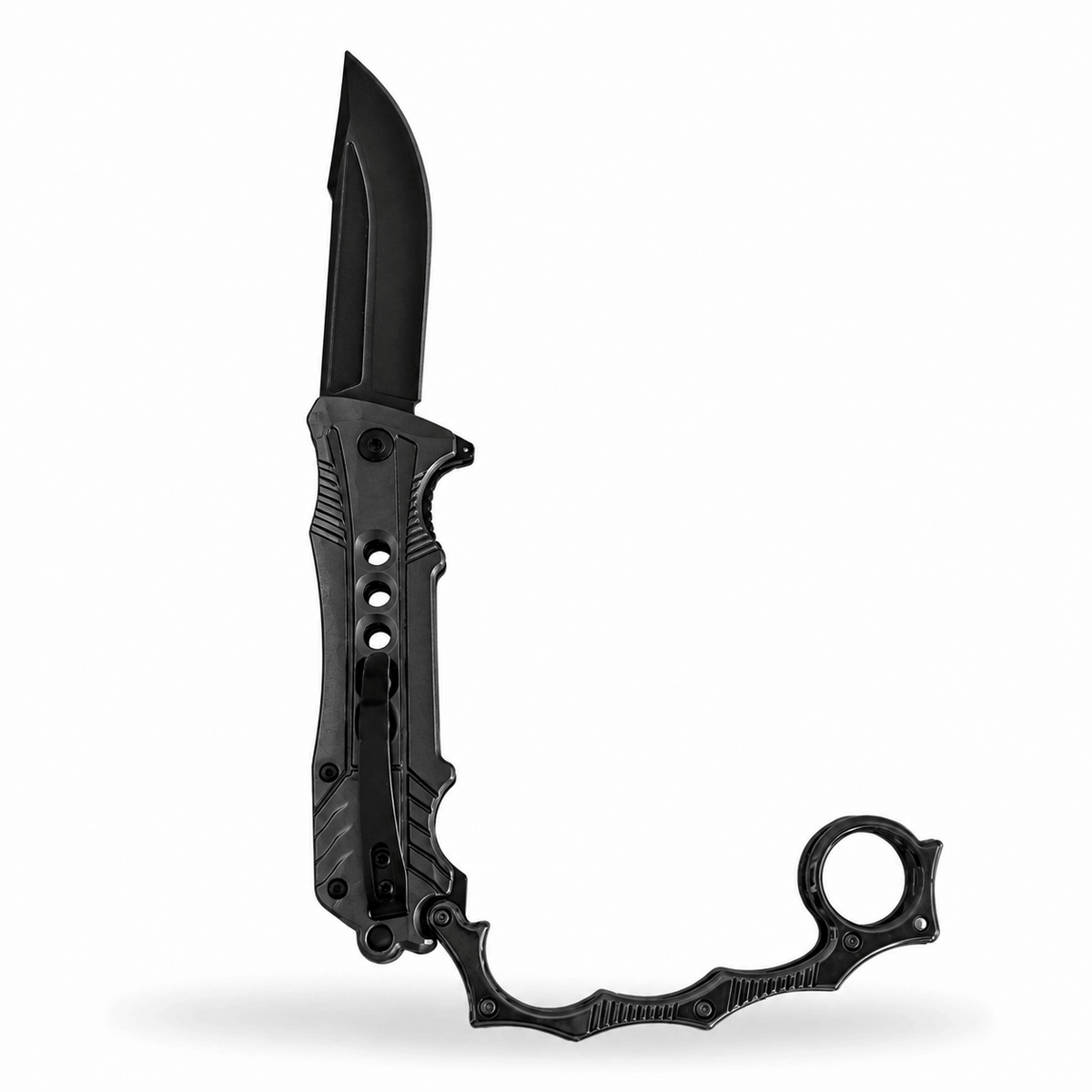 Klappbares taktisches Messer mit Metallgriff und Ring