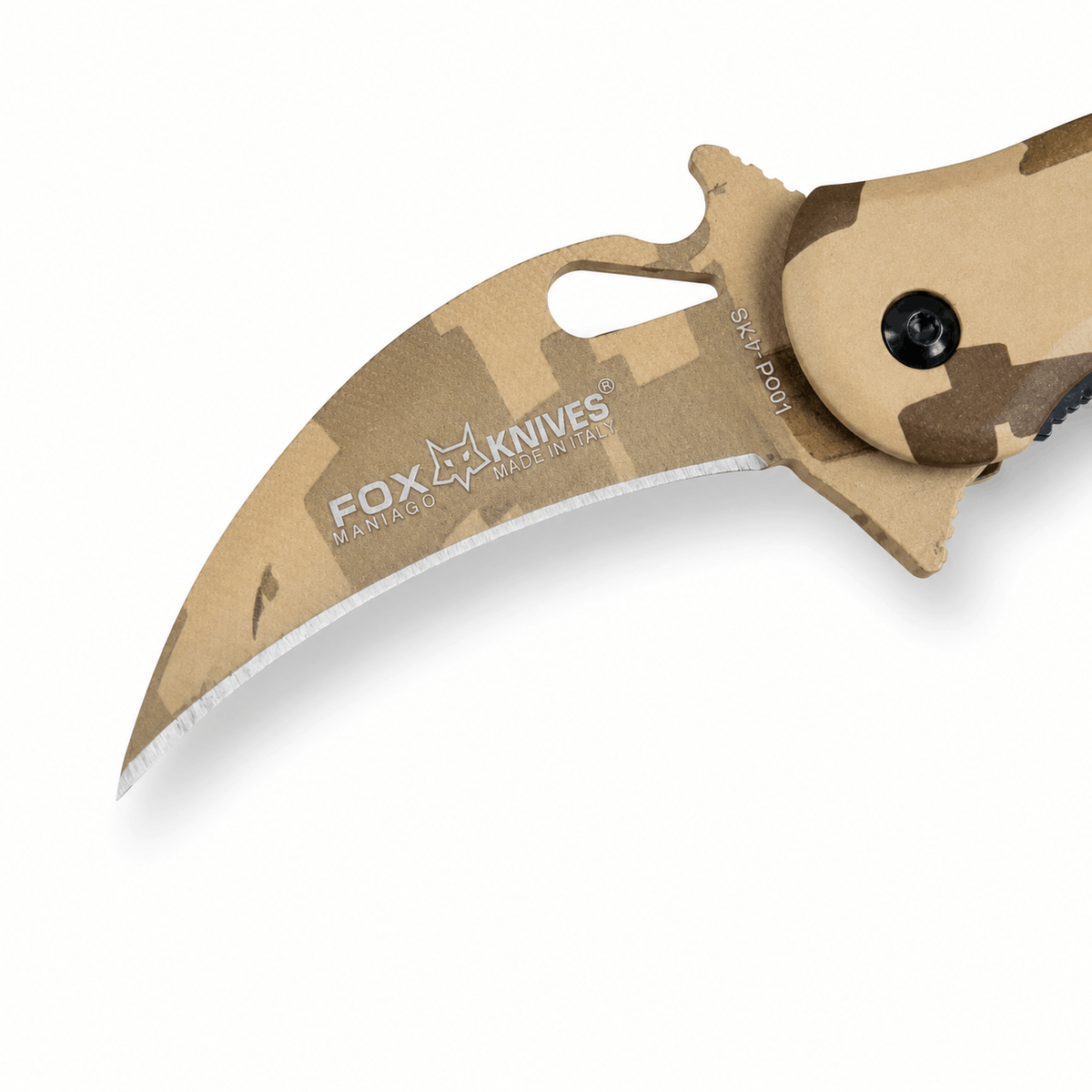 Skládací nůž Karambit Fox Knives N690Co Desert Camo 19.5 cm