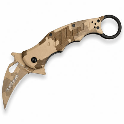 Skládací nůž Karambit Fox Knives N690Co Desert Camo 19.5 cm