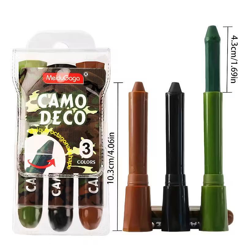 Cremă de camuflaj pentru față – 3 bețișoare pentru camuflaj tactic