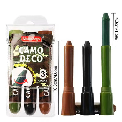 Cremă de camuflaj pentru față – 3 bețișoare pentru camuflaj tactic