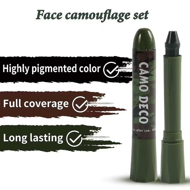 Cremă de camuflaj pentru față – 3 bețișoare pentru camuflaj tactic