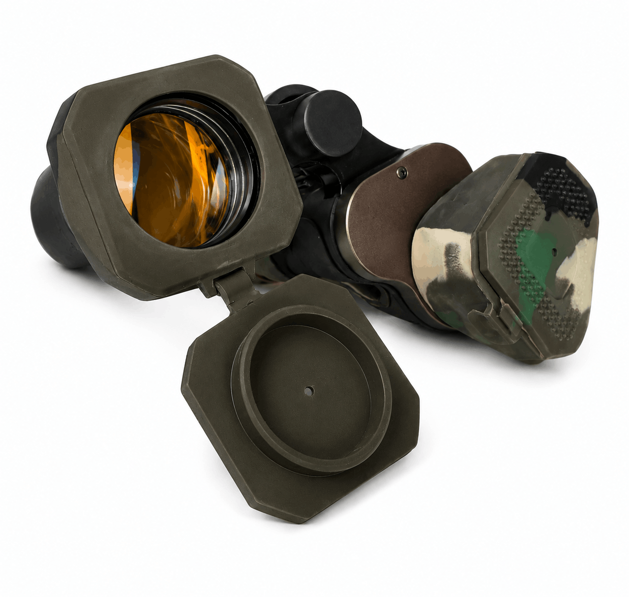 Binoclu compact, camuflaj, cu focalizare centrală