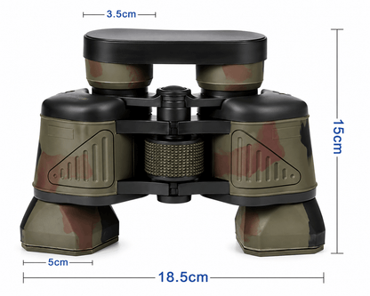 Binoclu compact, camuflaj, cu focalizare centrală