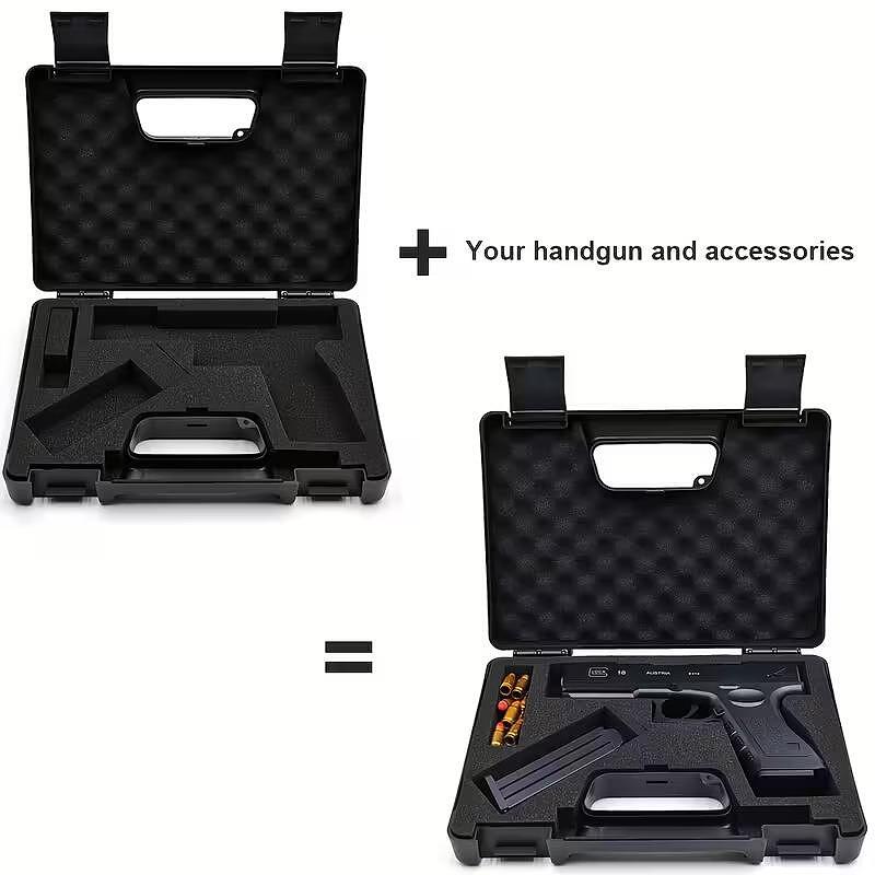 Valiză din plastic pentru pistol cu burete - neagră