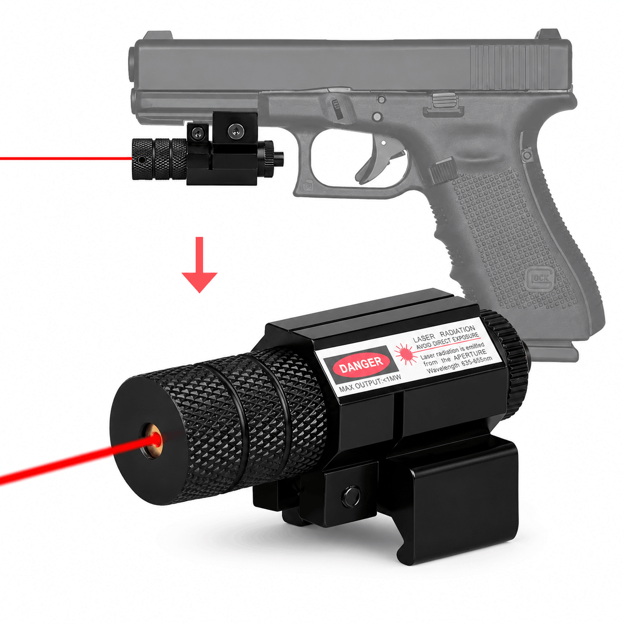 Modul laser BlackAirsoft Pressure Switch Red Laser
