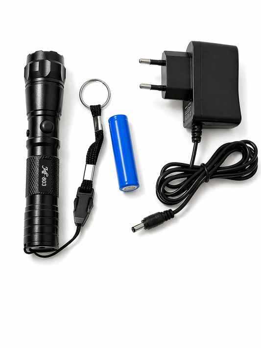 Lanterna LED Black Airsoft 903 12V cu încărcător și baterie reîncărcabilă