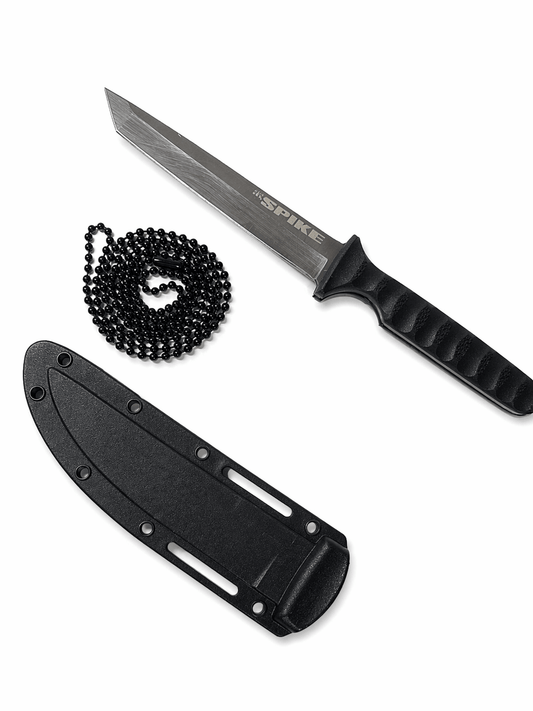 Cuțit de gât SPIKE cu teacă și lanț – EDC compact