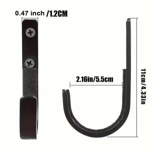 Suport de arme, set 2 cârlige pentru puști, negru