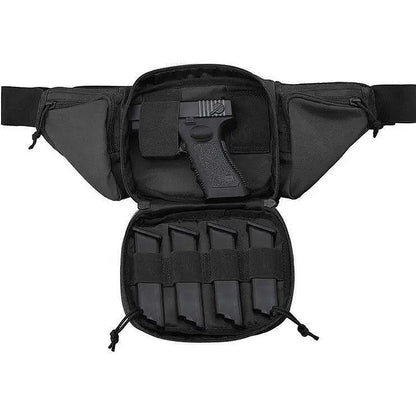 Geantă tactică de șold cu sistem MOLLE și compartiment pentru pistol 600D
