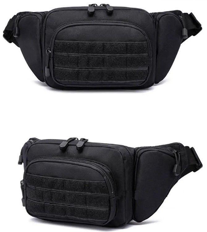 Geantă tactică de șold cu sistem MOLLE și compartiment pentru pistol 600D