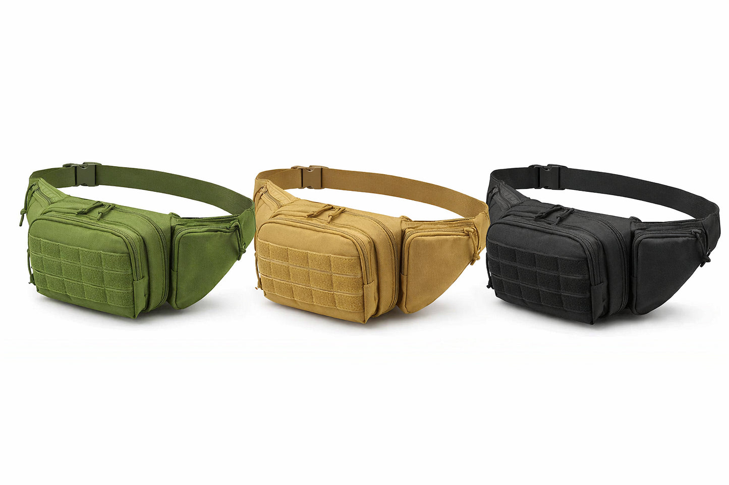 Geantă tactică de șold cu sistem MOLLE și compartiment pentru pistol 600D