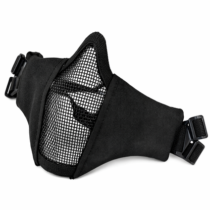Masca tactică metalică pentru față cu plasă - protecție pentru gură
