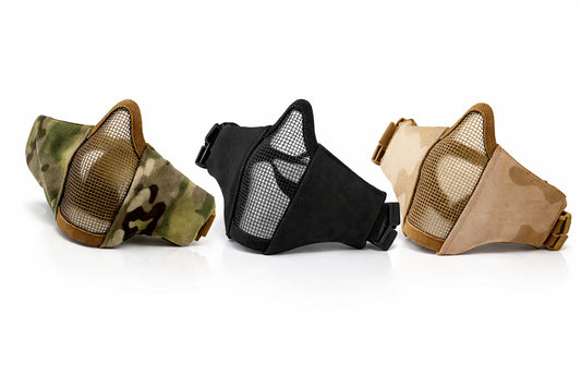 Masca tactică metalică pentru față cu plasă - protecție pentru gură